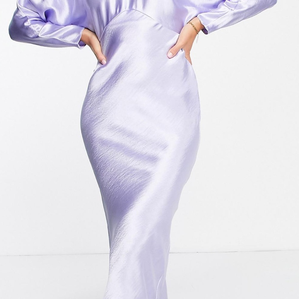 ASOS Light Purple Satin Gown